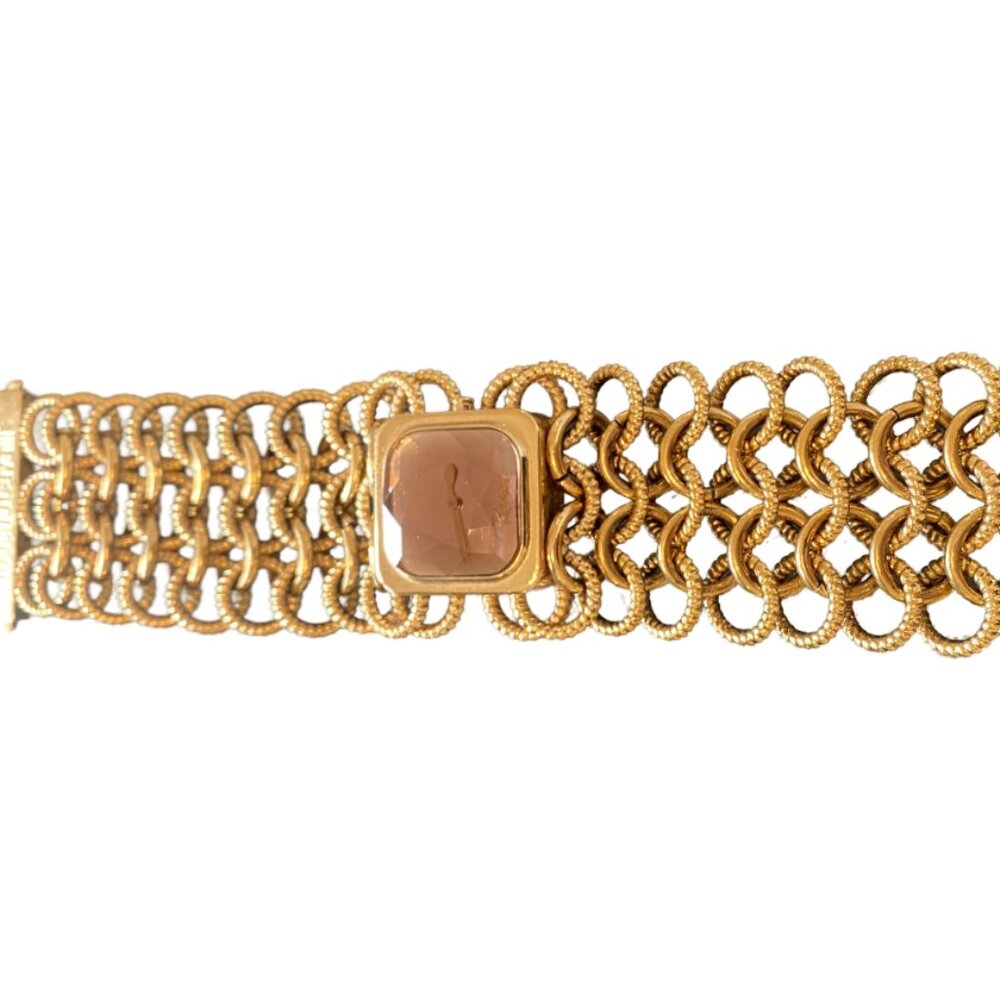 Roberto Cavalli Gold Colored Chain Watch